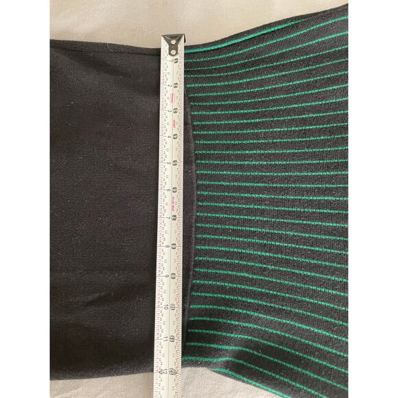 Anne Klein Black and Green Sleeveless Sweater Dress SZ Small - Picture 5 of 8